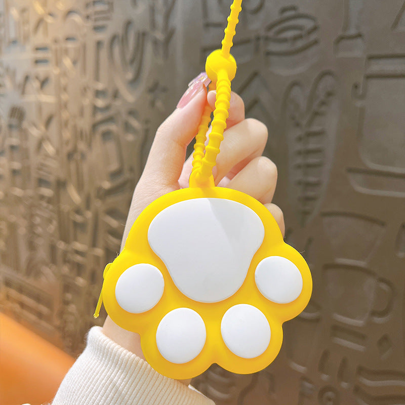 Wholesale Cat Claw Zero Wallet Earphone Bag PVC Keychain